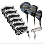 2024 Callaway Edge Men's Golf Club Set - 10-Piece Steel Set with Regular Flex for Right-Handed Male Golfers