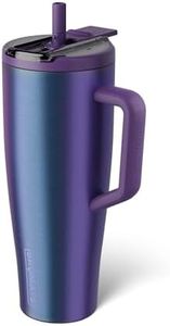 BrüMate Era Flip 40oz Tumbler with 100% Leakproof Covered Straw Lid | Hygienic Covered Straw | Insulated Stainless Steel Water Bottle with Handle | Cup Holder Friendly | BPA-Free (Dark Aura)