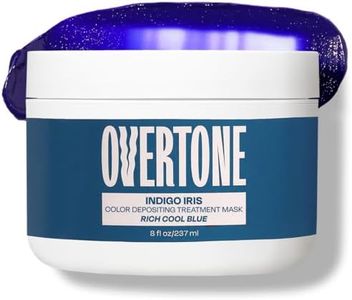 Overtone Semi Permanent Hair Color Conditioner, Indigo Iris, 8 oz, Nourishing, Damage-Free, Color Depositing Mask for All Hair Types with Shea Butter & Coconut Oil, Vegan & Cruelty-Free