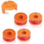 ERHUO Strimmer Spool, 5Pcs WA0004 Spool Line Compatible with 20V Worx Grass Trimmers Replace,WG151,WG163E.1,WG163E.2,WG163E.3,WG163E.6,WG163E.9