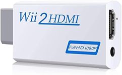 Wii Hdmi Converter Adapter Connect 1080p 720p Output Video 3.5mm Audio Compatible with Nintendo Wii Wii U HDTV Monitor Supports All Wii Display Modes