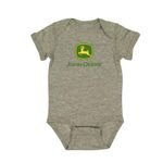 JOHN DEERE BABY Onesie – Olive Polyester Logo Short Sleeve Snap Onesie (6 Months)