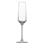 Schott Zwiesel Tritan Crystal Pure Collection Glass Stemware Flute with Effervescence Points, 7.1-Ounce, Champagne, Set of 4