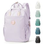 HYC00 School Backpack Womens Casual Daypack Backpack for School Waterproof School Bags for Teenager Rucksack College Backpack High School Backpack Bookbag Fit 14 Inch Laptop Rucksack,Light Purple