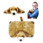 Harkla Weighted Stuffed Animal for Kids and Adults- Helps Reduce Anxiety and Improve Focus- 5lb Weighted Lap Pad with Hypoallergenic Glass Beads- Soft and Cuddly Sensory Products