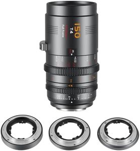 SIRUI VP-1 Vision Prime 1 T4 1.5X Macro Full Frame Cine Lens, 150mm Manual Focus Cinema Lens with Pre-Installed E Mount, Interchangeable RF/Z/L Mounts (Metal Gray)