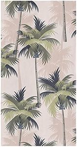 Rocking Giraffee 4Pack Microfiber Kitchen Towels, Tropical Plant Palm Tree Summer Beach Absorbent Soft Dish Towel Quick Drying Hand Cloth Set for Kitchen, Bathroom, Hotel, Gym and Spa, 18 x 28 inch