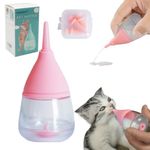 Kitten Bottles for Nursing,Puppy Bottles for Nursing Puppy Milk, Anti-Choking Puppy Feeder Design,with 2pcs Replaceable and Reusable Silicone Nipples for Feeding Newborn Pets (Pink)