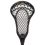 STX Lacrosse Fortress 700 Strung Head with Crux Mesh Pro Pocket, Black