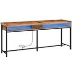 WEENFON 70" Sofa Table with Outlets