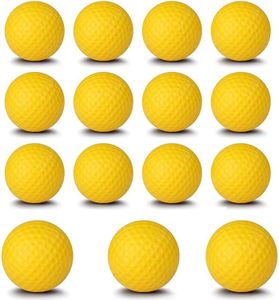 15Pcs Practice Golf Balls,Practice Foam Golf Balls, Foam Sponge Soft Elastic Golf Balls, Indoor Outdoor Golf Training Aid Balls,Foam PU Golf Practice Balls for Indoor or Outdoor Backyard Training