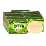 Green Soap 100% Pure Coconut Oil, Cold Processed, Handmade Bath Soap (Each 90 grams) Pack of 12
