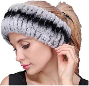 Knitted Real Rex Rabbit Fur Heaband Headwear Neckwear Black Brown Red Orange Pink Color Women Elastic