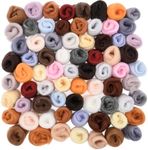 72 Pcs 7.6 oz Needle Felting Wool, 