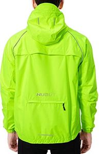 Men's Cycling Running Rain Jacket Lightweight Waterproof Biking Hiking Windbreaker Raincoat Reflective Packable