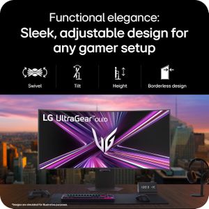 LG UltraGear 45" OLED Curved Gaming Monitor – 5K2K, 165-330Hz, HDR, FreeSync
