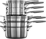 Calphalon Premier Space-Saving Stainless Steel Pots and Pans, 10-Piece Cookware Set