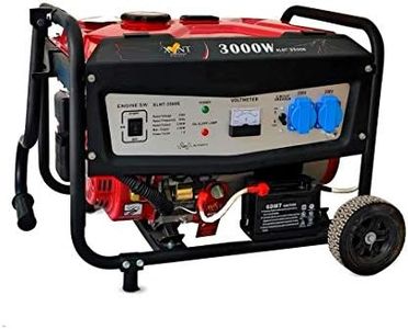 XLNT 3500E 3KW Petrol Generator Light Powered with Self Starter & Wheels Portable Power Solution for Home Outdoor Office Use