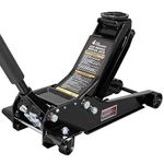 Torin AT84007NB Hydraulic Low Profile Service/Floor Jack with Dual Piston Quick Lift Pump, 4 Ton (8,000 lb) Capacity, Black