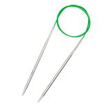 Wendergo 5.5 mm Circular Knitting Needles, Stainless Steel Circular Knitting Needles 100cm Long, Cable Needles for Knitting Weaving Sweaters Socks Hats