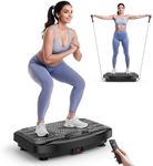 Vibration Plate Exercise Machine Weight Loss, Full Body Workout Vibration Plate Lymphatic Drainage, 199 Adjustable Speeds Power Shaping Vibrating Plate 450 Lbs Capacity Fitness Platform Black