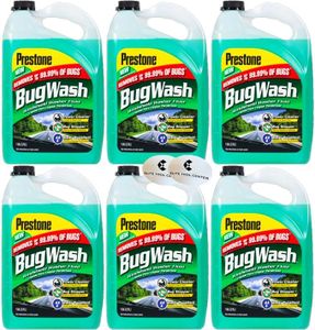 Elite Tool Center 6 Pack Prestone Windshield Washer Fluid With Bug Wash 1 Gallon Jugs Stickers