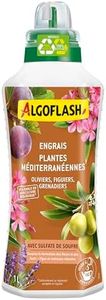 Algoflash Engrais Liquide Plantes Méditerrannéennes, Utilisable en Agriculture Biologique - 1 L, Marron