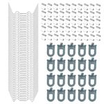 120Pcs Greenhouse Clips for Glass,Stainless Steel Greenhouse Window Clips Glass Pane Fixings Clips(50 Greenhouse Glazing W Wire Clips & 50 Z Clips & 20 Hanging Rings) for Greenhouse Glass Clips