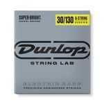 Dunlop DBSBN30130 Super Bright Bass Strings, Nickel Wound, Medium, 030-.130, 6 Strings/Set