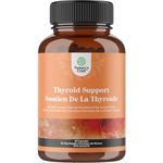 Potent Herbal Thyroid Support Complex - Iodine Thyroid Supplement with L Tyrosine Bladderwrack Kelp Selenium and Ashwagandha - Energy Metabolism Supplement for Thyroid Health - 60 Capsules