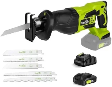 SnapFresh 20V Cordless Reciprocating Saw –3000 SPM, Variable Speed Trigger, Tool-Free Blade Change, LED Light, Lightweight & Compact for Wood, Metal, Plastic, 2.0Ah Battery & Fast Charger Included