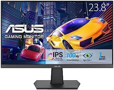 ASUS VA24EHF Eye Care Gaming Monitor – 24-Inch (23.8-Inch viewable), IPS, Full HD, Frameless, 100Hz, Adaptive-Sync, 1ms MPRT, HDMI, Low Blue Light, Flicker Free, Wall Mountable