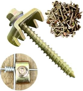 50pcs Fence Staples for Wire Fencing, Heavy Zinc Coating Cattle Fence Staples Reusable Wire Fence Staples Fasteners for Mesh and Woven Fencing, Farm Fence Fencing Staple with Wire Fixer