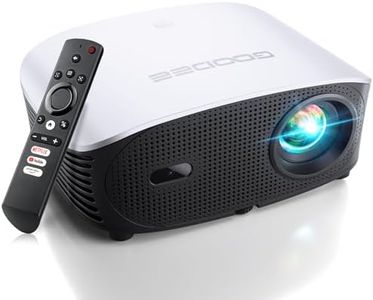 GooDee Smart 4K Projector with 5G WIFI and Bluetooth, Netflix/Amazn Prime Video Certified, Dolby Audio, 800ANSI Outdoor Projector, 400" Zoom Home Theater Projector Compatible with TV Stick,iOS,Android