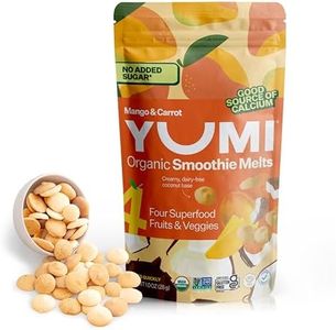 YUMI Organic Smoothie Melts Toddler Snacks Puree Bites, Mango Carrot - 6PK