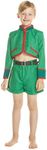 Gosbeliy Kids Anime Cosplay Costume Halloween Green Uniforms Full Set with Belt,XLarge