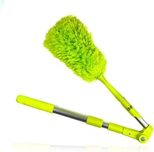 Homiom microfiber ceiling fan duster and cleaner, with long extendable for high ceiling,1 pack, 54 inches - with bendable extension, perfect dusters for cleaning