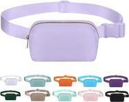 Crossbody Bag for Women with Adjustable Strap，Belt Bag for Woman Fanny Pack Lulu Dupes, Waterproof Cross Body Bag for Workout Hiking Running Travel(Purple)