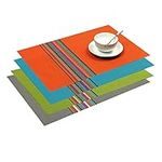 SHACOS Woven Vinyl Placemats Set of