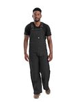 Berne Men's Slab Unlined Duck Bib Overall, 38W X 30L, Black