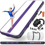 WelandFun Air Training Mats 10ft/13ft/16ft/20ft Inflatable Gymnastics Tumbling Mat 4/6/8 inchs Thickness Mats for Home Use/Gym/Yoga/Training/Cheerleading/Outdoor/Beach/Park wih Electric Air Pump