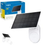 Tapo Solar Panel, Flexibly Installed and Angle Adjustment, High-Efficiency 45min Solar Charging for Full Day Usage, IP65 Weatherproof, Works with All Tapo Battery-powered cameras (Tapo A201)