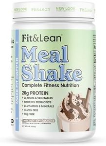 Fit & Lean Meal Shake, Fat Burning Meal Replacement, Protein, Fiber, Probiotics, Chocolate, 1lb, 10 Servings Per Container