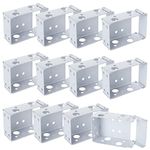 12 Pcs Blind Brackets 2 Inch, White Low Profile Box Mounting Bracket for Window Blinds Headrail Holder Bracket Installation, No Screws (6 Sets)