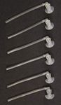 FCS Standard Coupling Set, Pack of 6 Hearing Aid Domes With Adaptor and Tube for any Branded BTE Hearing Aid. (Large-14mm)