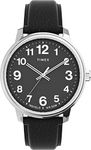 Timex Easy Reader Men's 43mm Black Leather Strap Watch TW2V21400