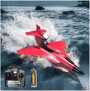 XYDongtong RC Plane for Water Land & Air, Amphibious Tri-Phibian Aircraft, 6CH brushless Powered RC Airplane That can Fly Against The Wind, 2.4GHz RTF Airplane (red)