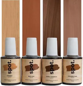 Wood Touch-Up Paint Kit – 4 Brush-On Bottles (Red Oak, Early America, Golden Oak, Cherry) | Mix & Match for Custom Wood Color and Scratch Repair - Interior/Exterior Use - 4 fl oz.(120ml) by Spot