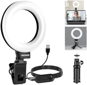 NEEWER Basic 5" Ring Light for Video Conference Lighting, Clip on Light Kit with Desk Tripod Stand for Monitor Laptop Computer Zoom Call Live Streaming Remote Working Learning Video Recording, BR60