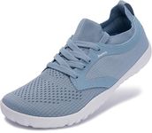 Joomra Women's Wide Trail Running Shoes | Barefoot Style | Zero Drop Grippy Sole, W52 | Blue, 8.5-9 Wide